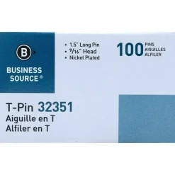 Business Source High Quality Steel T-pins - 0.56