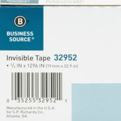Business Source Invisible Tape Dispenser Refill Roll