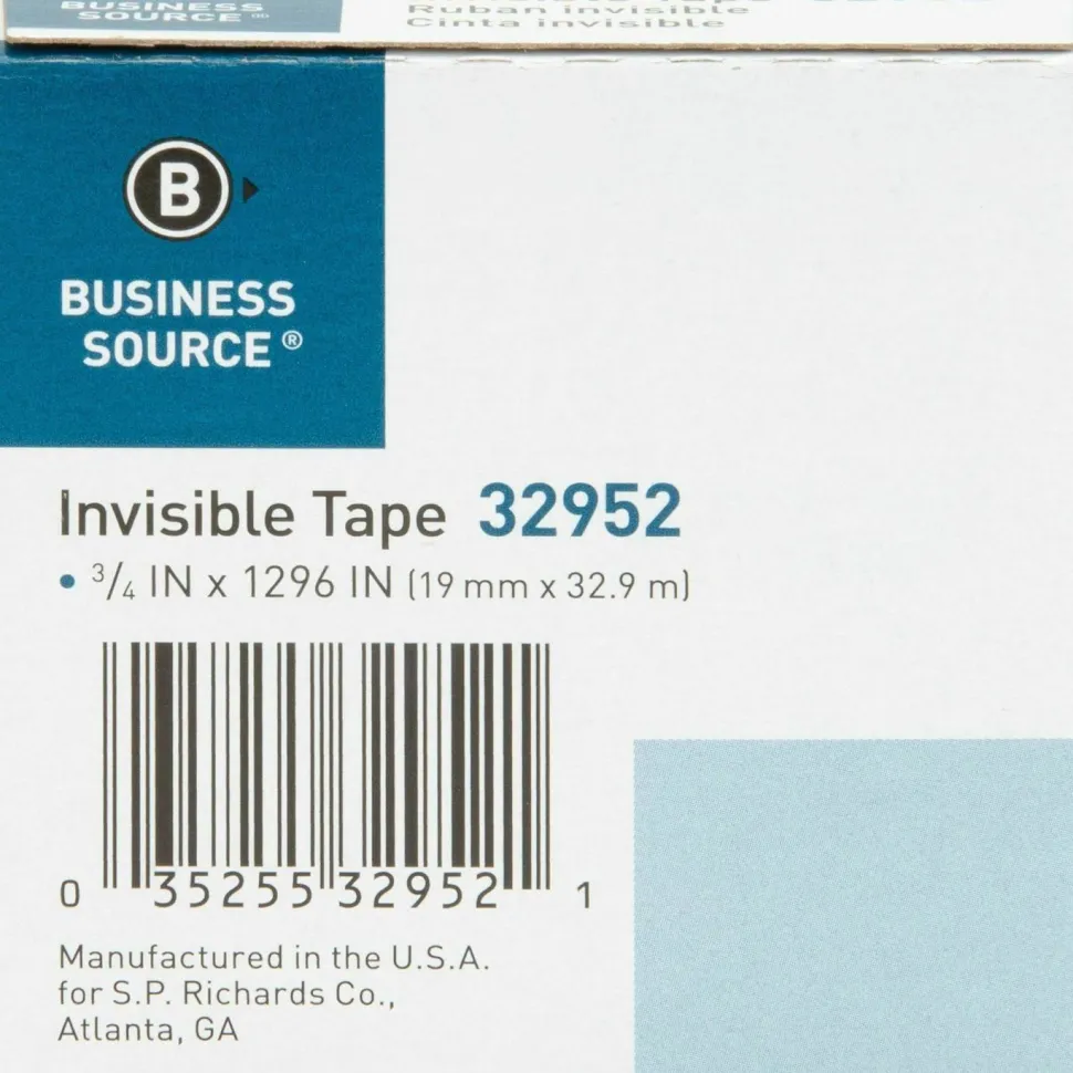 Business Source Invisible Tape Dispenser Refill Roll