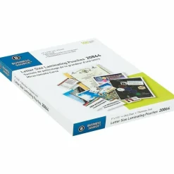 Business Source Laminating Pouches, Letter Size, 5 Mil Thickness, Clear, Box Of 100
