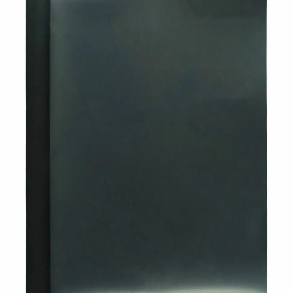 Business Source Letter Report Cover - 1/2" Folder Capacity - 8 1/2" x 11" - 100 Sheets Capacity - 3x Prong Fastener(s) - Black - 25/Box - 78512