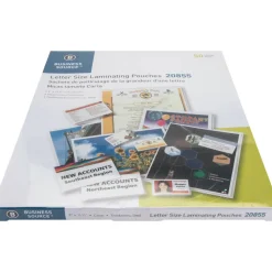 Business Source Letter Size Laminating Pouches - Letter 8.50