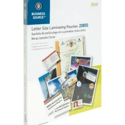 Business Source Letter Size Laminating Pouches - Letter 8.50