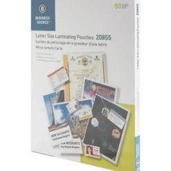 Business Source Letter Size Laminating Pouches - Letter 8.50