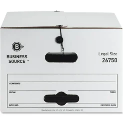 Business Source Light Duty Legal Size Storage Box - External Dimensions: 15
