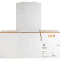 Business Source Light-Duty Storage Boxes With Lift-Off Lids, Letter Size, 12
