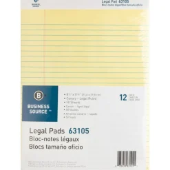 Business Source Micro-Perforated Legal Ruled Pads - 50 Sheets - 0.34