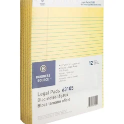 Business Source Micro-Perforated Legal Ruled Pads - 50 Sheets - 0.34