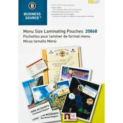 Business Source 5 mil Menu Laminating Pouches