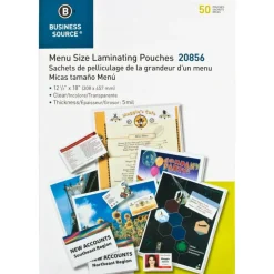 Business Source 5 mil Menu-size Laminating Pouches - 12.13
