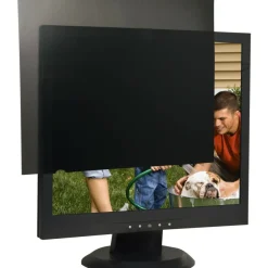 Business Source 19" Monitor Blackout Privacy Filter Black - For 19"LCD Monitor - 5:4 - Damage Resistant - Anti-glare - 1 Pack