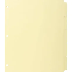 Business Source Mylar-reinforced Plain Tab Indexes - 5 Write-on Tab(s) - 8.5