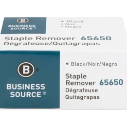 Business Source Nickel-plated Teeth Staple Remover - Plastic - Black - 1 Each