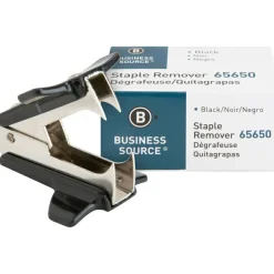Business Source Nickel-plated Teeth Staple Remover - Plastic - Black - 1 Each
