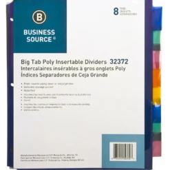 Business Source Pocket Index Dividers - 8 Print-on Tab(s) - 8.5
