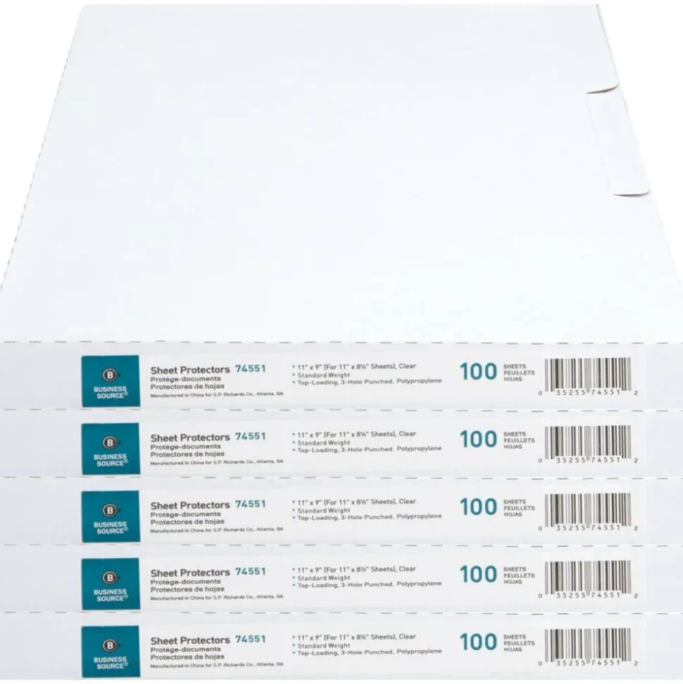Business Source Poly Sheet Protectors