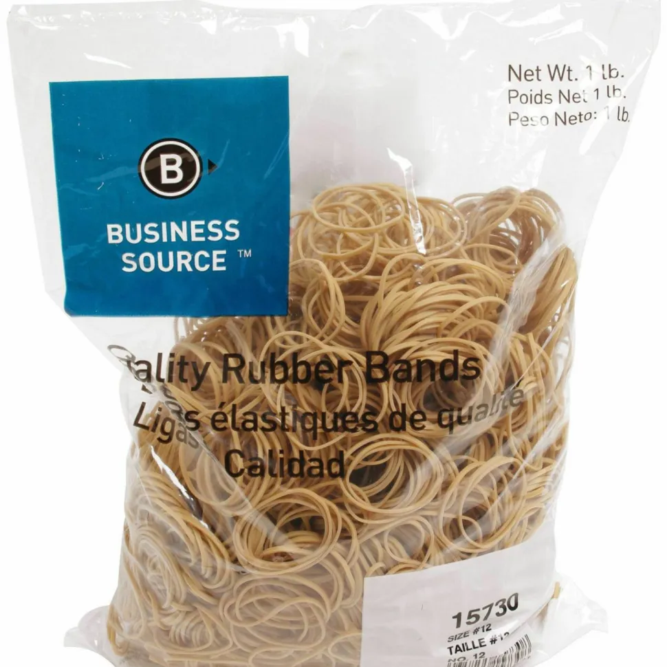 Business Source Quality Rubber Bands - Size: #12 - 1.8" Length x 0.1" Width - Sustainable - Rubber - Crepe - 2500 / Pack