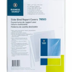 Business Source Report Cover - 1/8" Folder Capacity - 8 1/8" x 11" - Polypropylene - White - 50 / Box