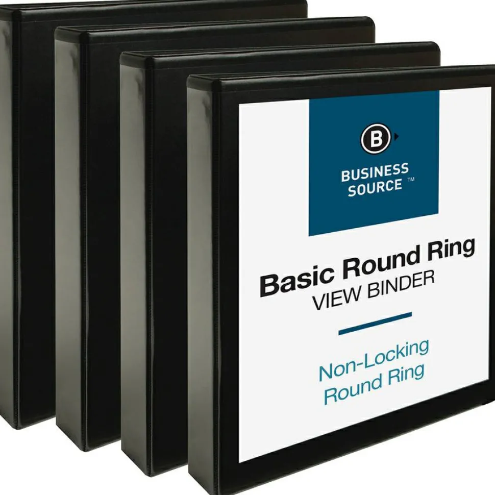 Business Source Round Ring View Binder