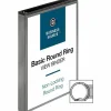 Business Source Round Ring View Binder, 1" Rings, Black
