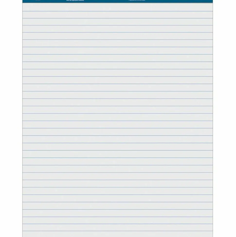 Business Source Standard Ruled Easel Pad - 50 Sheets - 15 lb Basis Weight - 27" x 34" Sheet Size - White Paper - Perforated - 4 / Carton