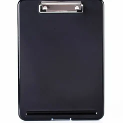 Business Source Storage Clipboard - 8 1/2" x 11" Sheet Size - Plastic - Black - 1 Each