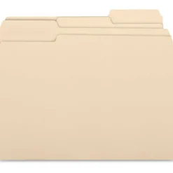 Business Source 1/3 Tab Cut Letter Recycled Top Tab File Folder