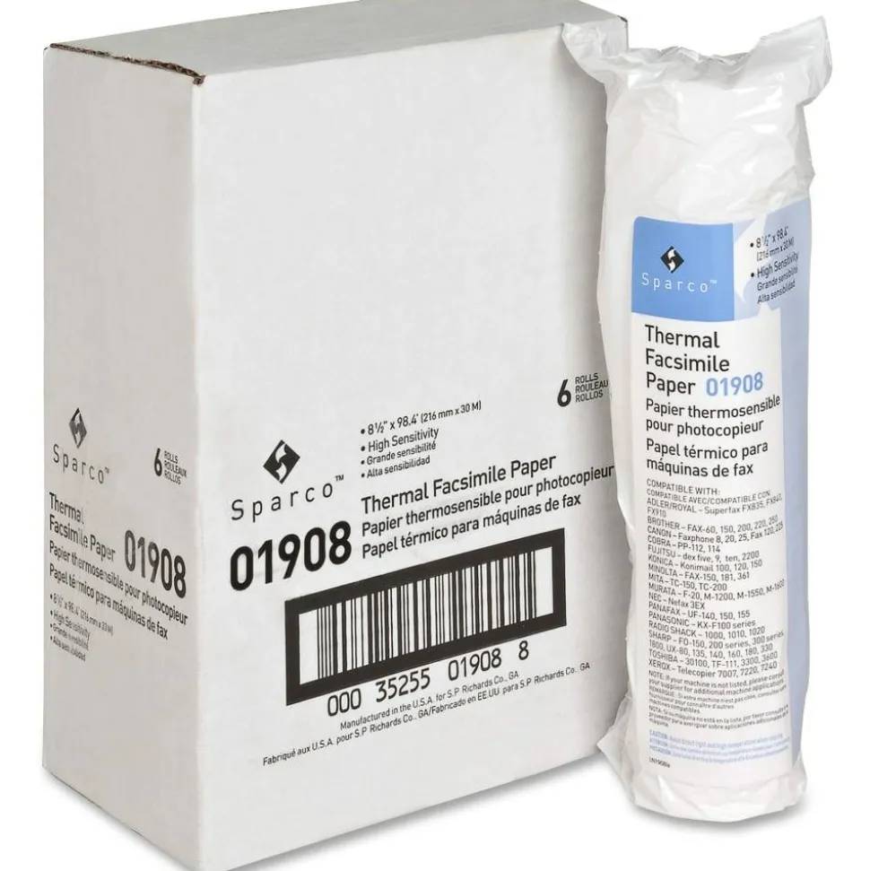 Business Source Thermal Fax Paper Rolls