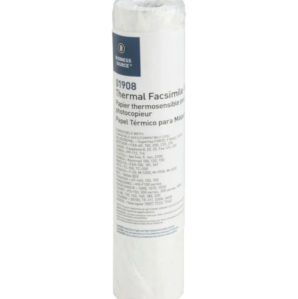 Business Source Thermal Fax Paper Rolls