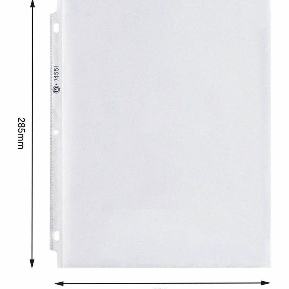 Business Source Top-Loading Poly Sheet Protectors - 11"x9"x 1.9 mil Thickness - 74551 - 100/Pack