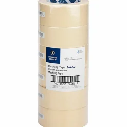 Business Source Utility-purpose Masking Tape - 60 yd x 2"- 3" Core - Tan - Crepe Paper Backing - - 16462PK