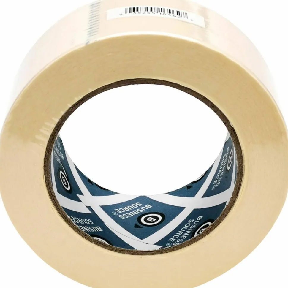 Business Source Utility-purpose Masking Tape - 60 yd x 2"- 3" Core - Tan - Crepe Paper Backing - - 16462PK