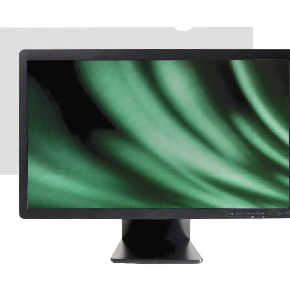 Business Source Widescreen Frameless Privacy Filter Black - For 22" Widescreen LCD Monitor - 16:10 - Damage Resistant - Anti-glare - 1 Each