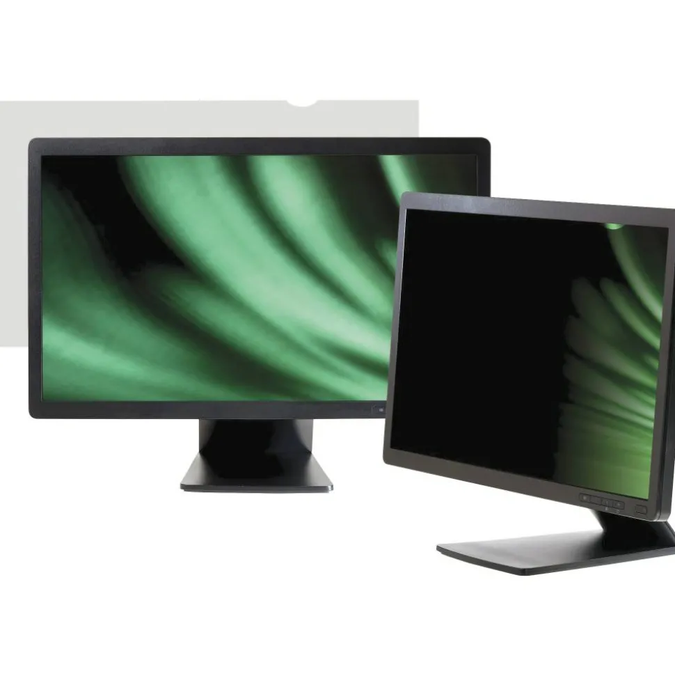 Business Source Widescreen Frameless Privacy Filter Black - For 22" Widescreen LCD Monitor - 16:10 - Damage Resistant - Anti-glare - 1 Each