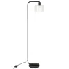 Cadmus 57" Tall Floor Lamp with Glass Shade in Blackened Bronze/White