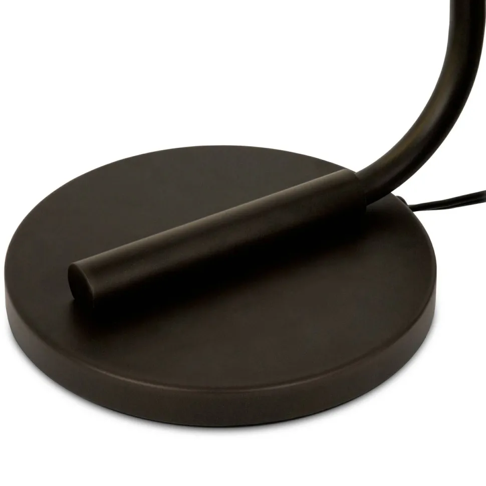 Cadmus 57" Tall Floor Lamp with Glass Shade in Blackened Bronze/White