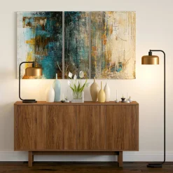 Cadmus 20.5" Tall Table Lamp with Metal Shade in Blackened Bronze/Brass/Brass