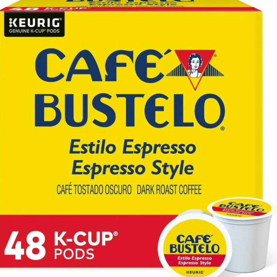 Cafe Bustelo Caf Bustelo Espresso Roast Coffee K Cup Pods, Box Of 48