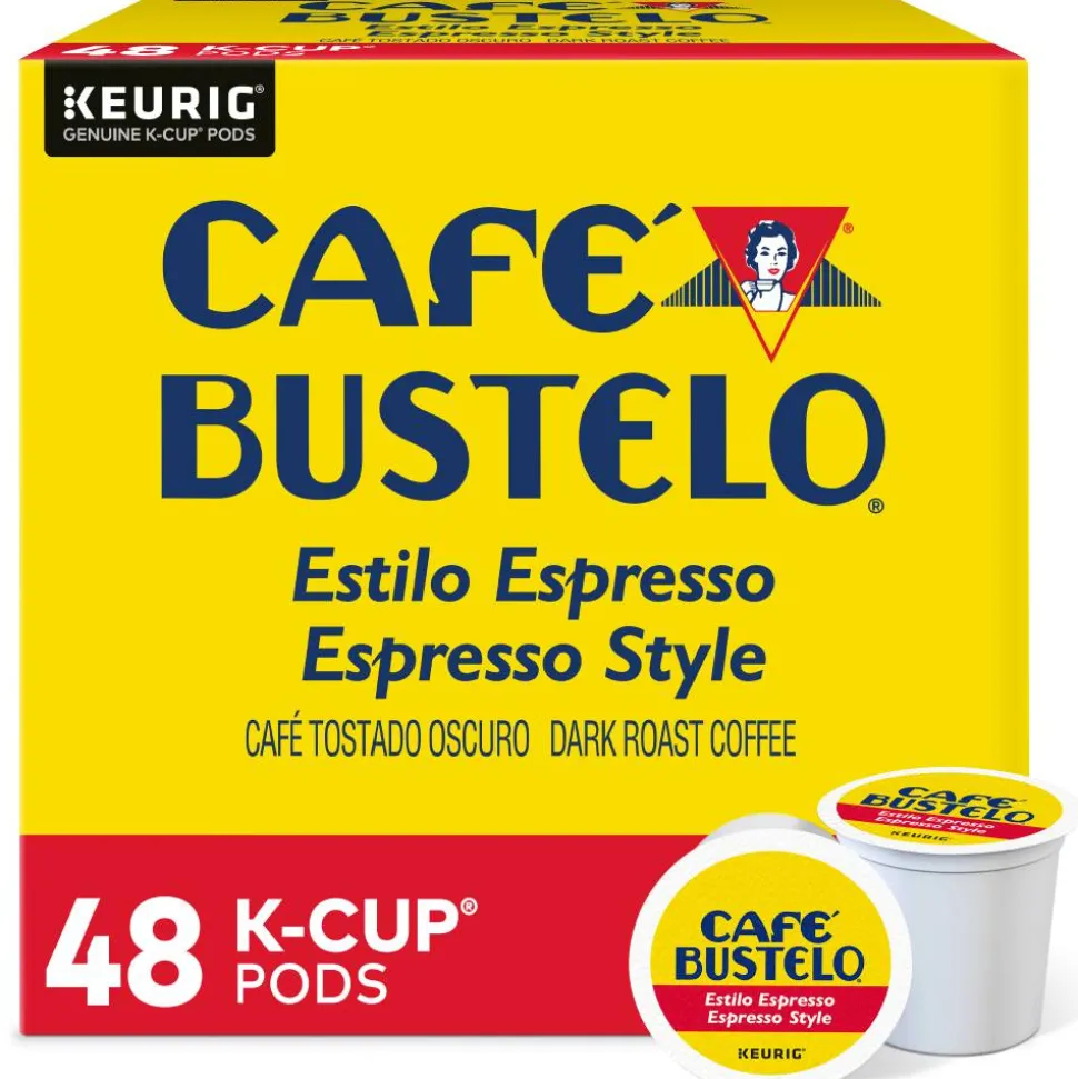 Cafe Bustelo Caf Bustelo Espresso Roast Coffee K Cup Pods, Box Of 48