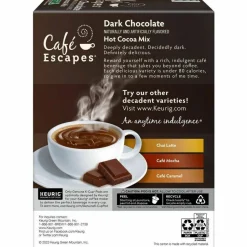 Cafe Escapes Caf Escapes Dark Chocolate Hot Cocoa Single Serve K Cup , Box Of 24