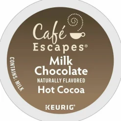 Cafe Escapes Caf Escapes Milk Chocolate Hot Cocoa Single Serve K Cup , Box Of 24