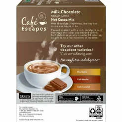 Cafe Escapes Caf Escapes Milk Chocolate Hot Cocoa Single Serve K Cup , Box Of 24