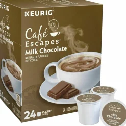 Café Escapes Cafe Escapes Milk Chocolate Hot Cocoa K-Cups, 96/Carton