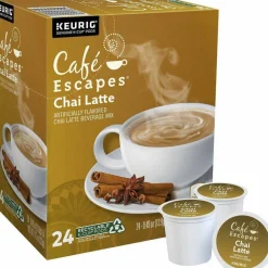 Café Escapes Chai Latte K-Cups, 96/Carton