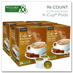 Café Escapes Chai Latte K-Cups, 96/Carton