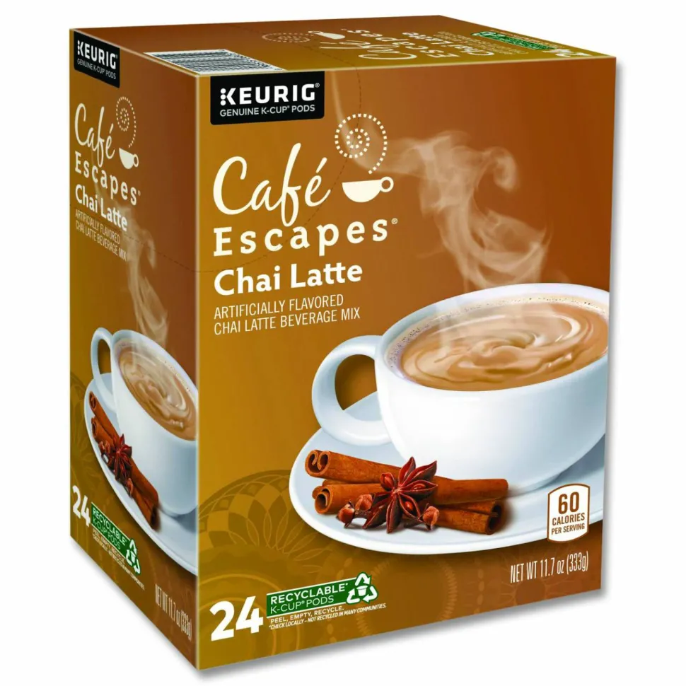 Café Escapes Chai Latte K-Cups, 96/Carton