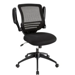 Calusa Mesh Mid-Back Manager's Office Chair, Black, BIFMA Compliant