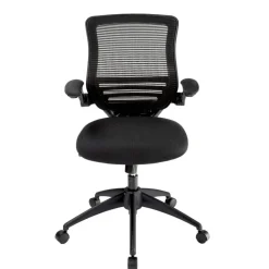 Calusa Mesh Mid-Back Manager's Office Chair, Black, BIFMA Compliant
