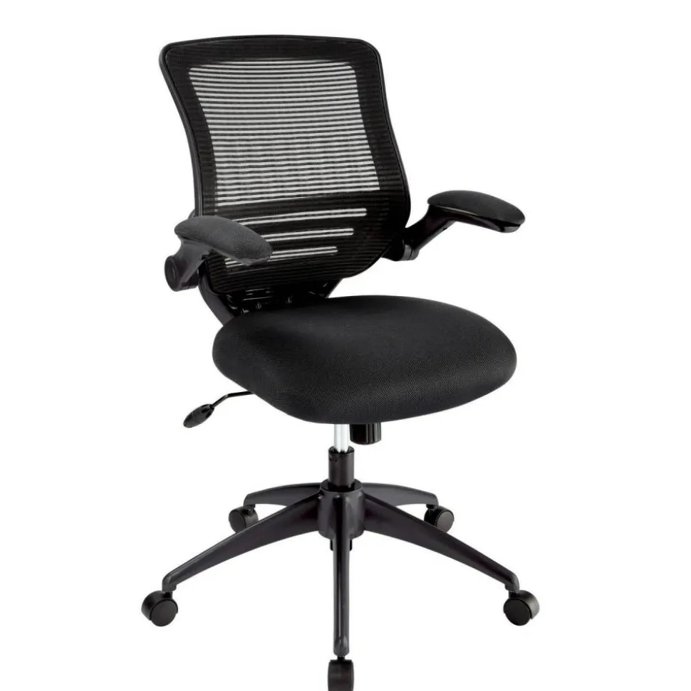 Calusa Mesh Mid-Back Manager's Office Chair, Black, BIFMA Compliant