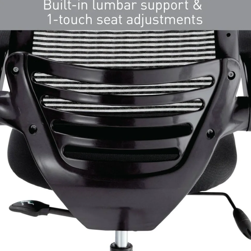 Calusa Mesh Mid-Back Manager's Office Chair, Black, BIFMA Compliant